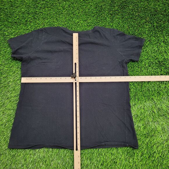 NIKE Center-Check Shirt Womens XL 22x24 Black Just-Do-it - Picture 5 of 13